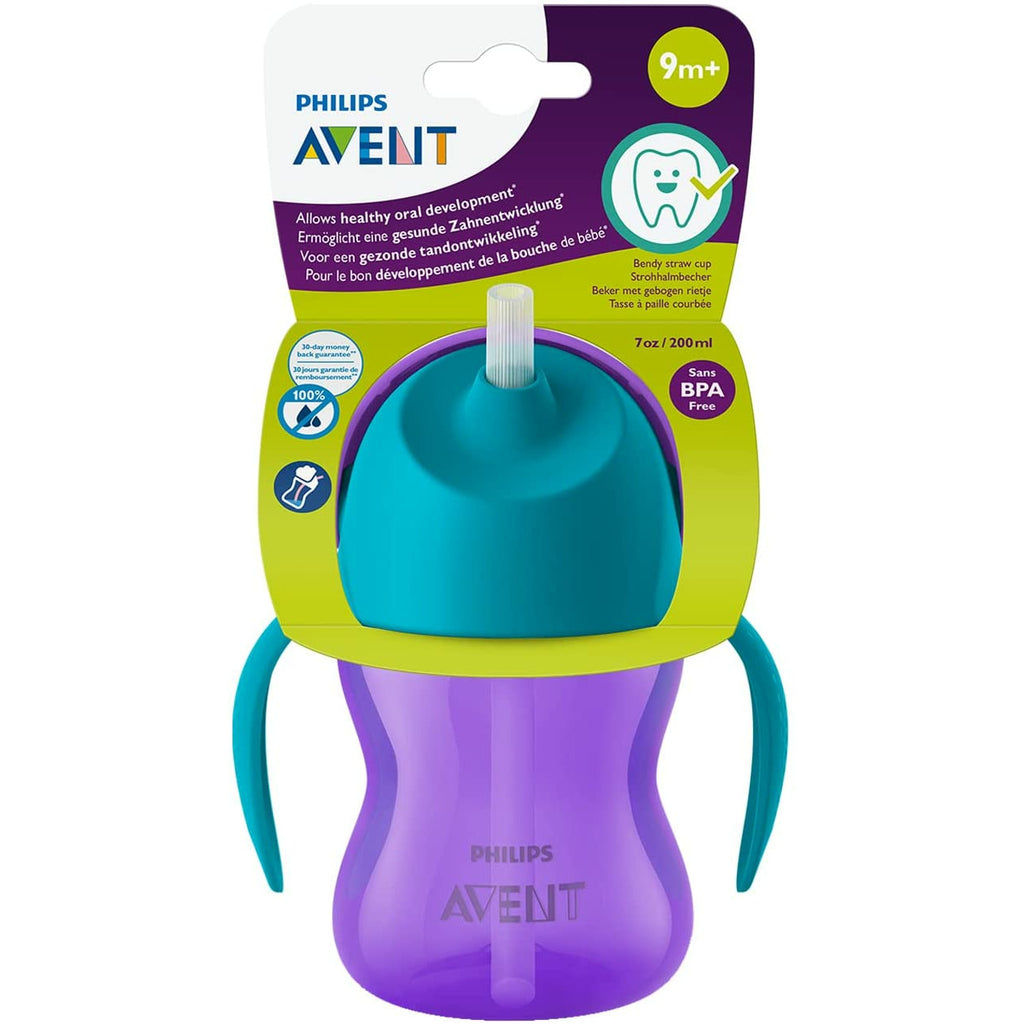 Philips Avent Straw Cup Purple 200ml 9m+
