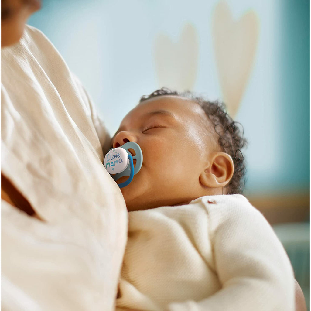 Philips Avent Ultra Air Silicone Pacifier Mama/Boat 2 Pack 0-6m