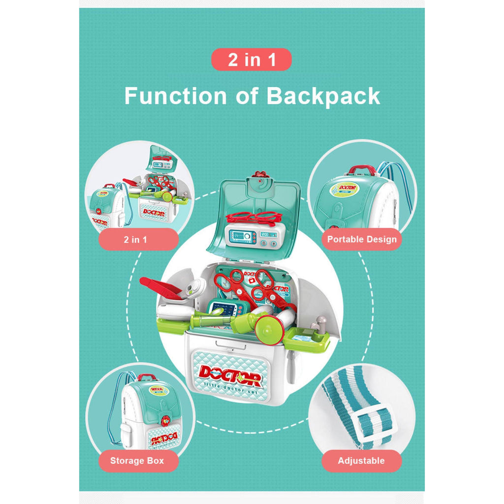 Pibi 2-in-1 Doctor Set of 18 in a Bag White/Red Age- 3 Years & Above