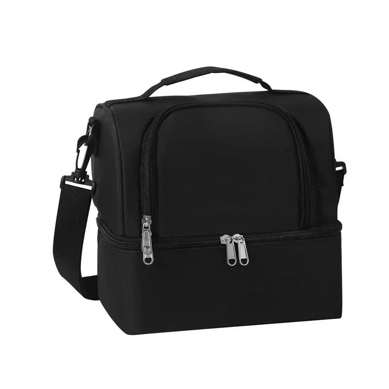 Pibi 2-in-1  Insulated bottle & Lunch Bag Black Age- Newborn & Above