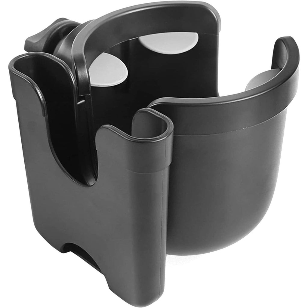 Pibi 2-in-1 Universal Stroller Cup & Phone Holder Black Age- Newborn & Above