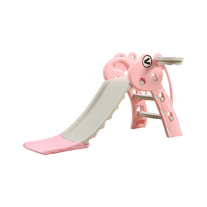 Pibi 2 in 1 Multifunctional Slide and Basketball Hoop Pink/Grey Age- 2 Years- 7 Years