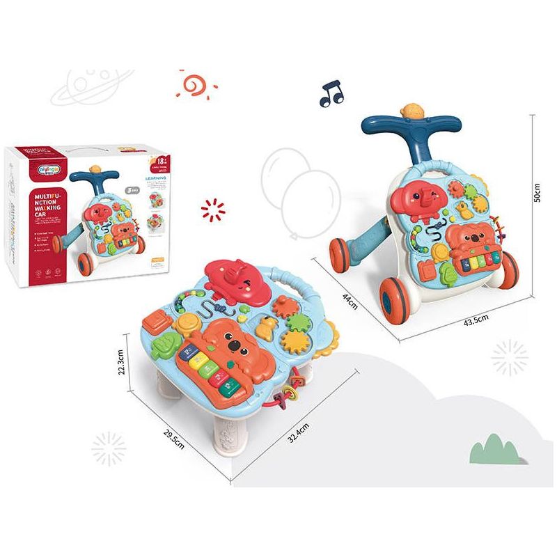 Pibi 2 in 1 Sit to Stand  Walker Multicolor Age- 12 Months & Above