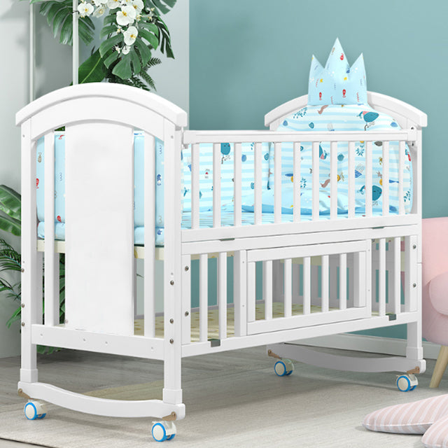 White cot bed with changer hotsell