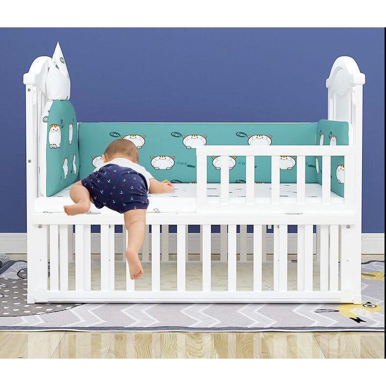 Pibi 3 in 1 Cot/Crib Cum Junior Bed White Age- Newborn to 5 Years