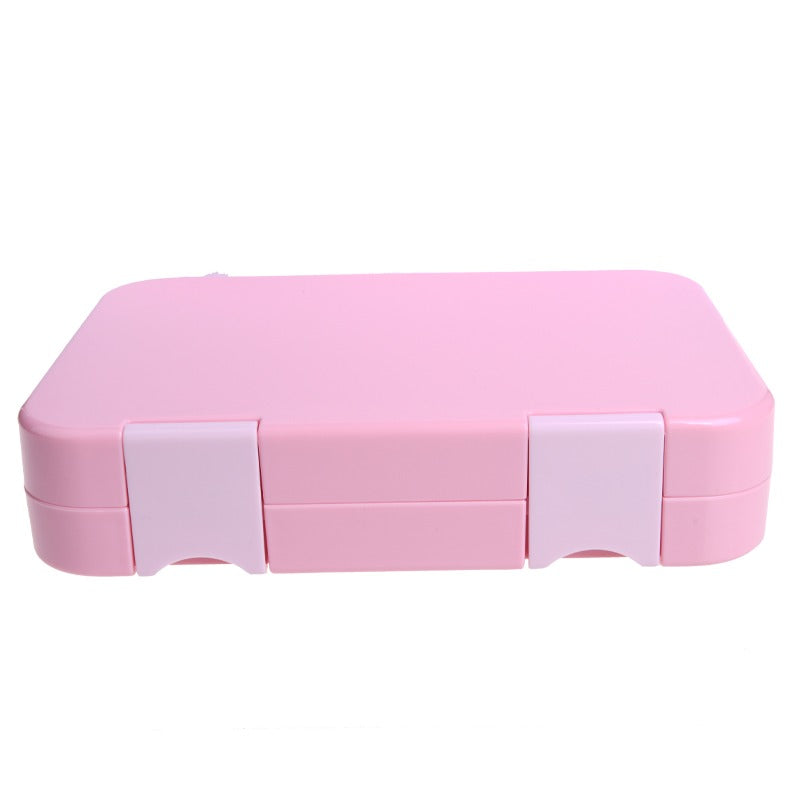 Pibi 4-6 Compartment Bento Lunch Box with Removable Tray Powder Pink Age- 3 Years & Above