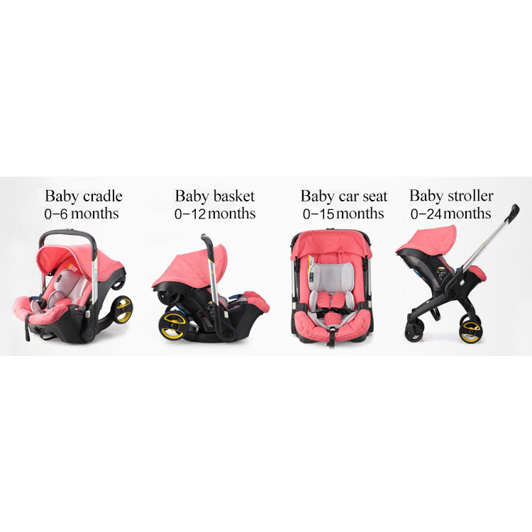 Pibi 4 in 1 Baby Stroller Baby Cradle Baby Basket Carseat and