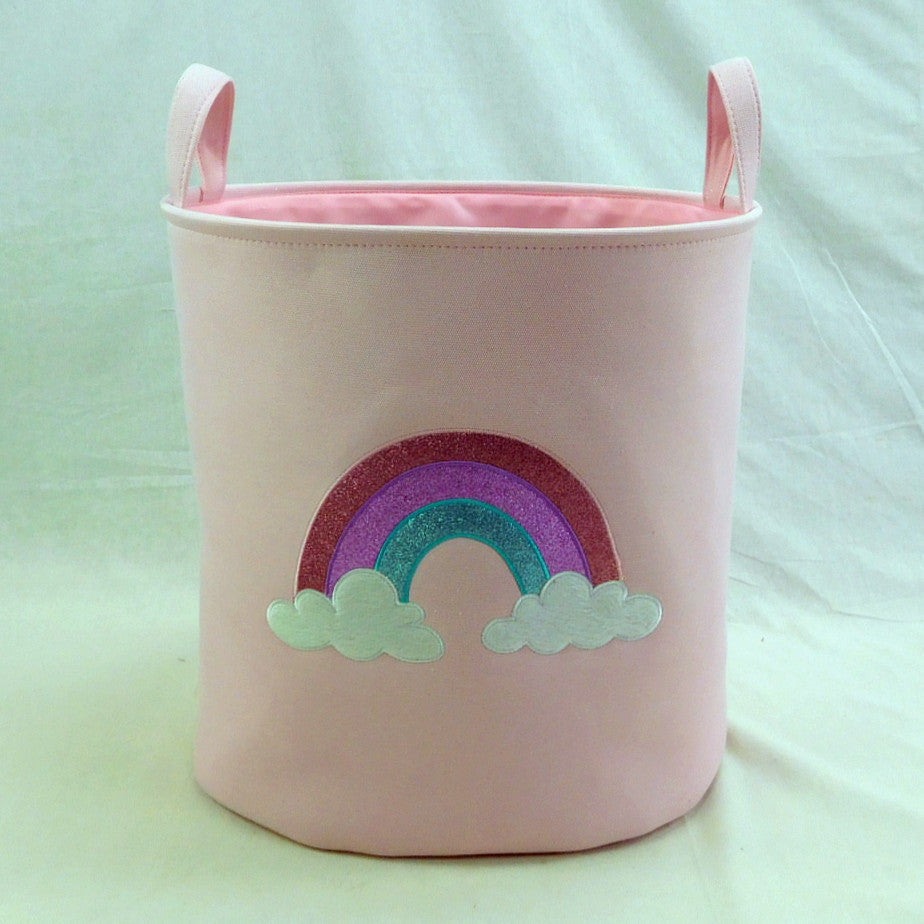 Pibi Adorable Rainbow Printed Laundry Bag Pink Age- Newborn & Above