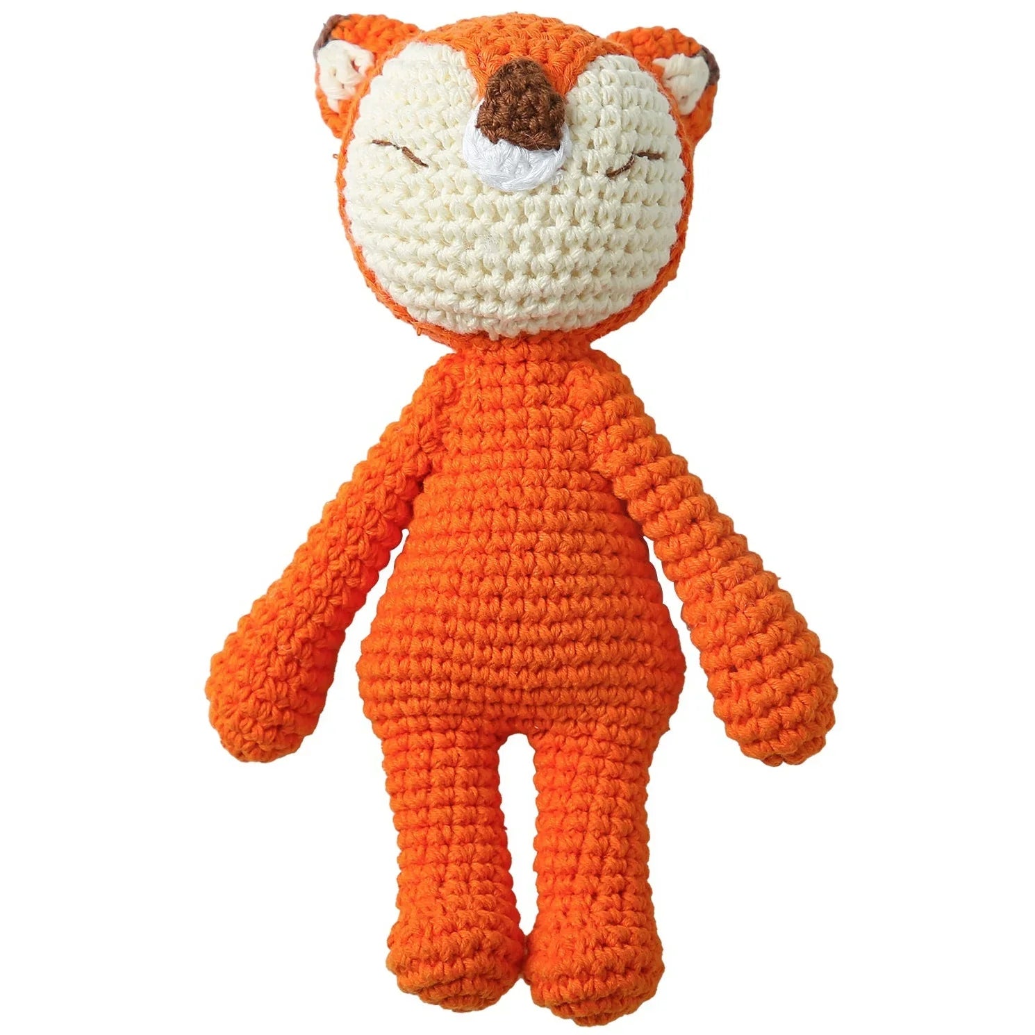 Pibi Animal Doll Bear Orange/White Age- 3 Months & Above