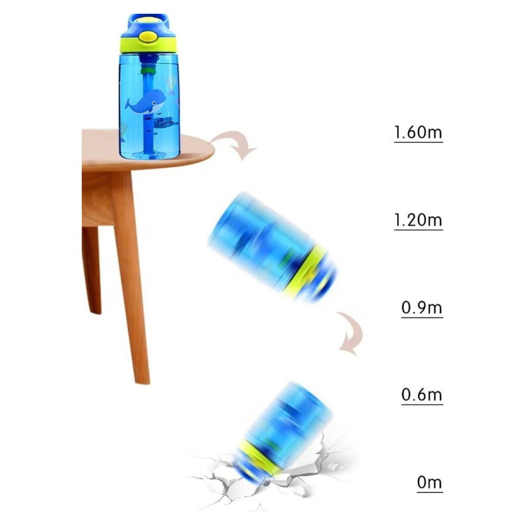 Pibi Aquatic Animals Tritan Sipper/ Water Bottle 480ml Light Blue/Yellow Age- 12 Months & Above