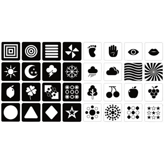 Pibi Baby Visual Stimulus Cards Black & White Age- 0-3 Months 
