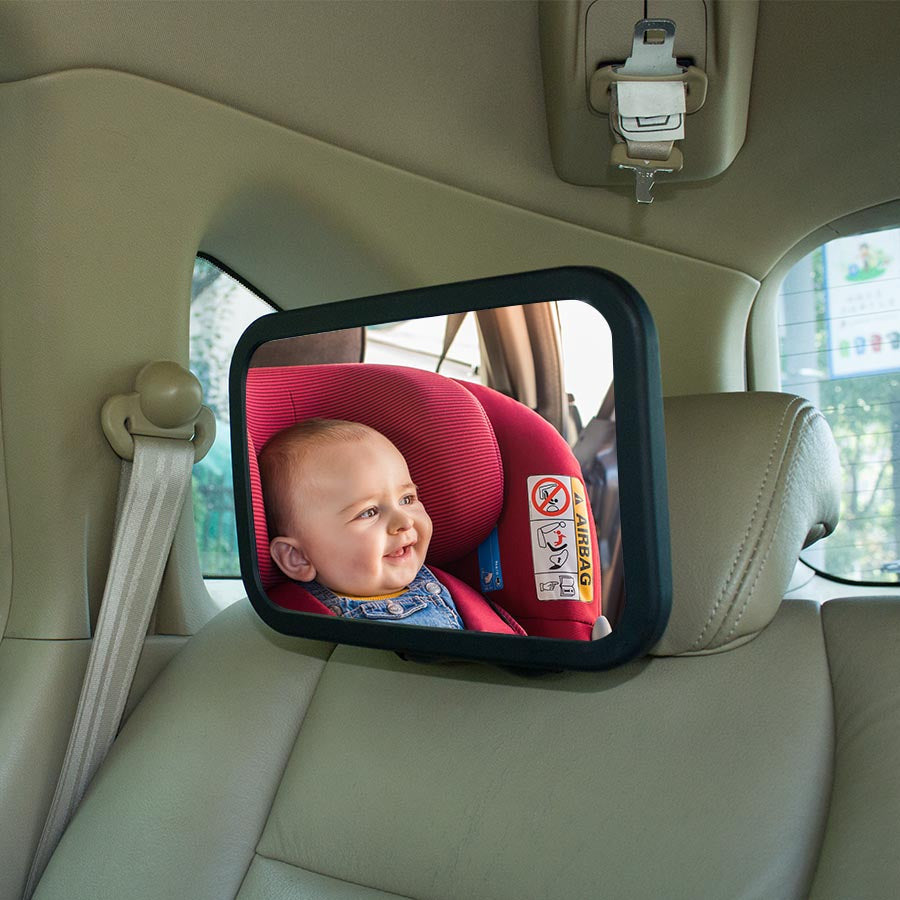 Pibi Back Seat Car Mirror Black Age- Newborn Above Peekaboo