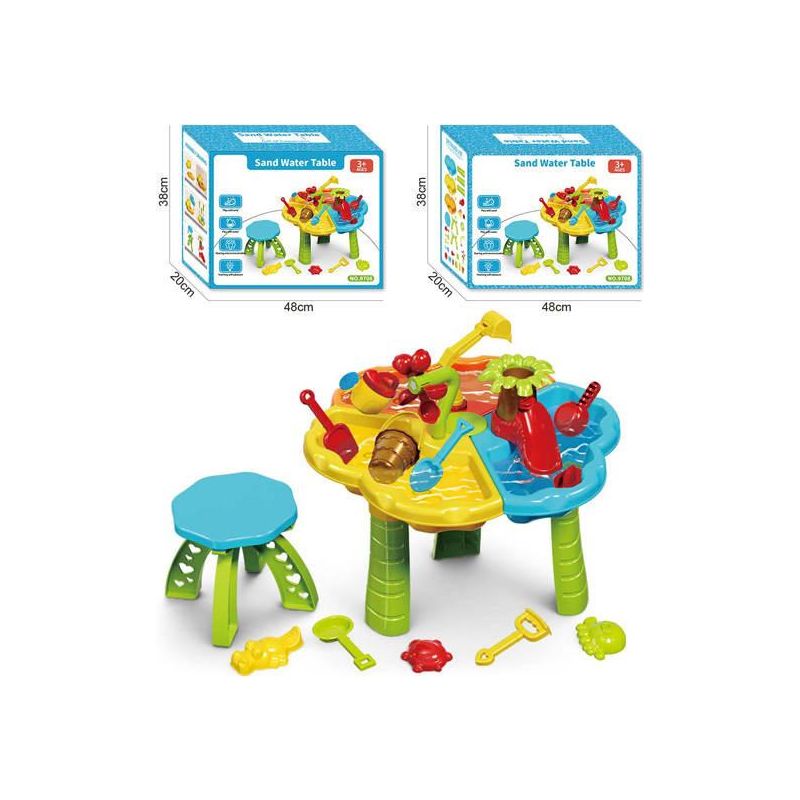 Pibi Beach Sand & Water Table with 17 Toy Accessories Multicolor Age- 3 Years & Above