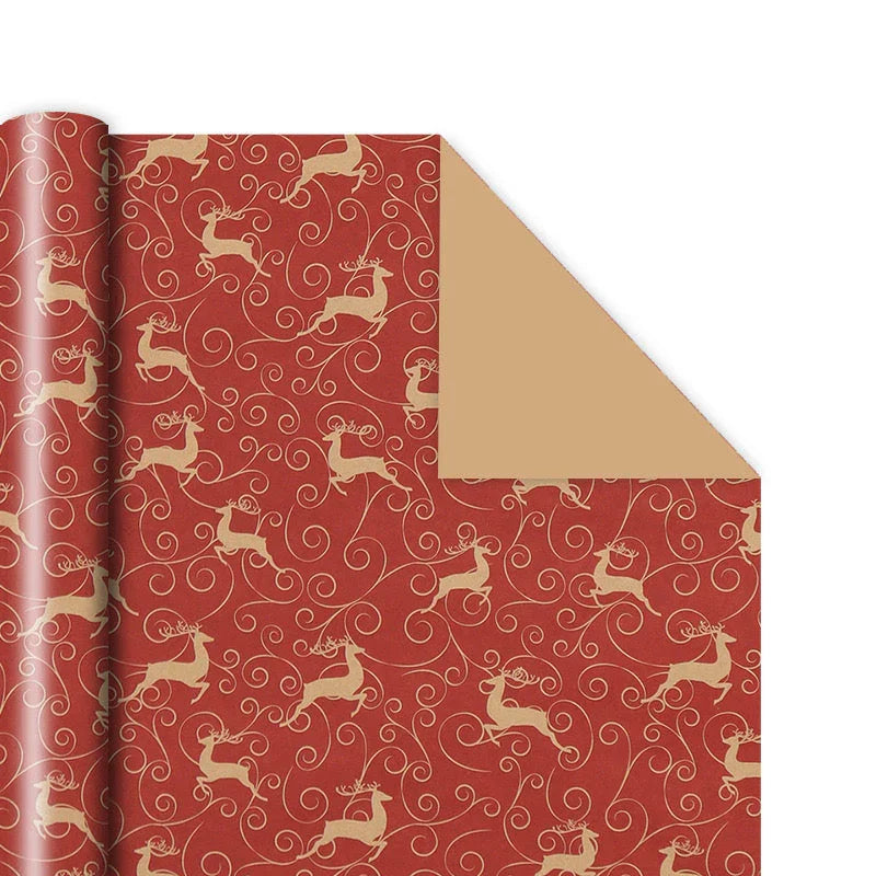 Pibi Christmas Reindeer Gift Wrapping Paper 50 x 70 cm Red