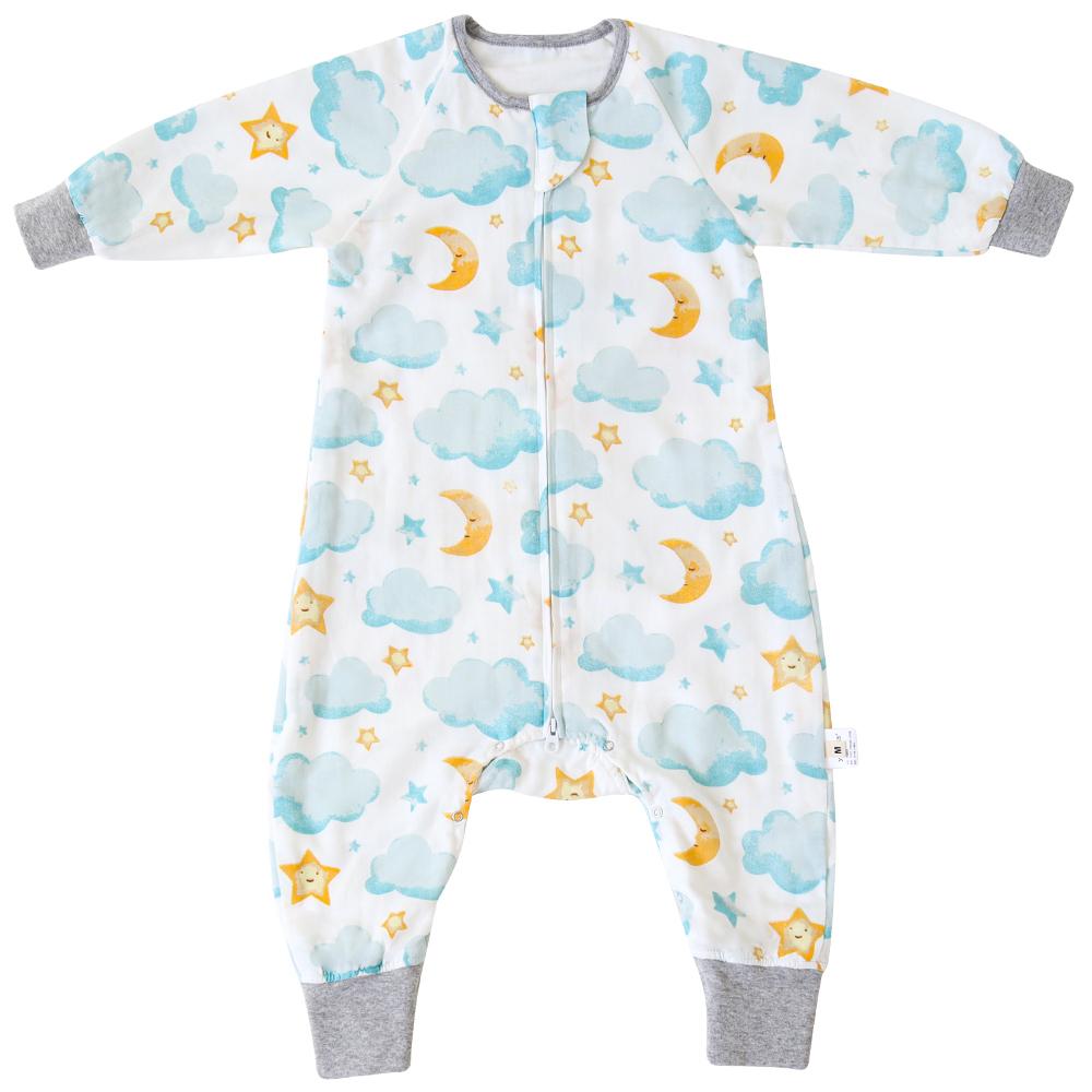 Pibi Clouds & Moon Sleeping Bag Blue/Yellow/White Age- 6 Months to 5 Years