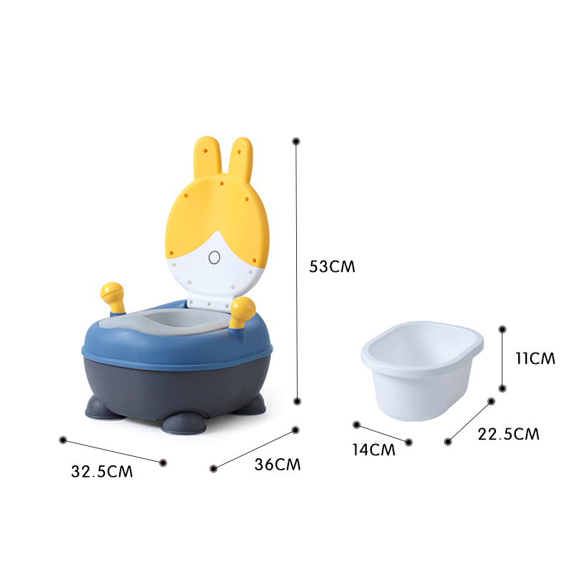 Pibi Cute Bunny Potty Chair Yellow/Blue Age- 18Months- 3 Years