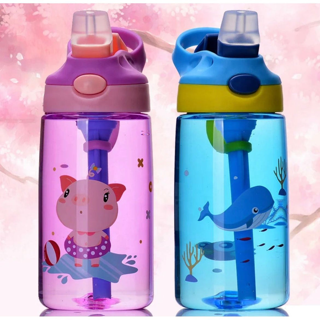 Pibi Aquatic Animals Tritan Sipper/ Water Bottle 480ml Light Blue/Yellow Age- 12 Months & Above