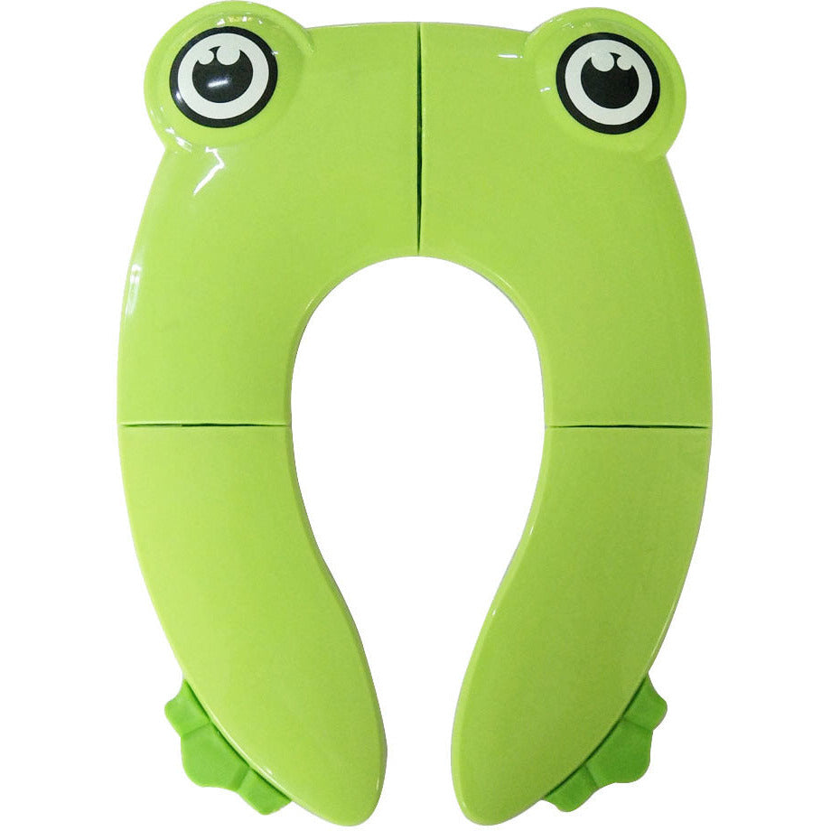 Pibi Cute Frog Foldable Potty Training Seat with Anti-Slip Function Green Age- 18 Months & Above