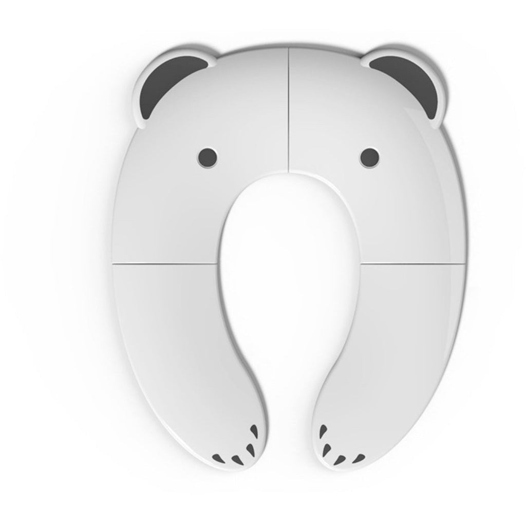 Pibi Cute Panda Foldable Potty Training Seat with Anti-Slip Function White Age- 18 Months & Above