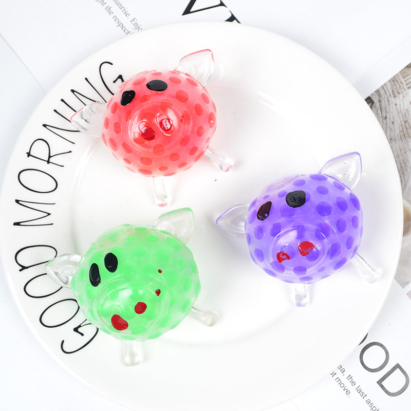 Pibi Piggy Smash Water Ball Squishy Toy 7X7.5Cm Multicolor Assorted Pack of 1 Age- 3 Years & Above