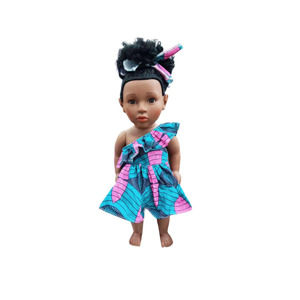 Pibi Girls 18-Inch Kenyan Fashion Doll with Ponytail Multicolor Age- 4 Years & Above