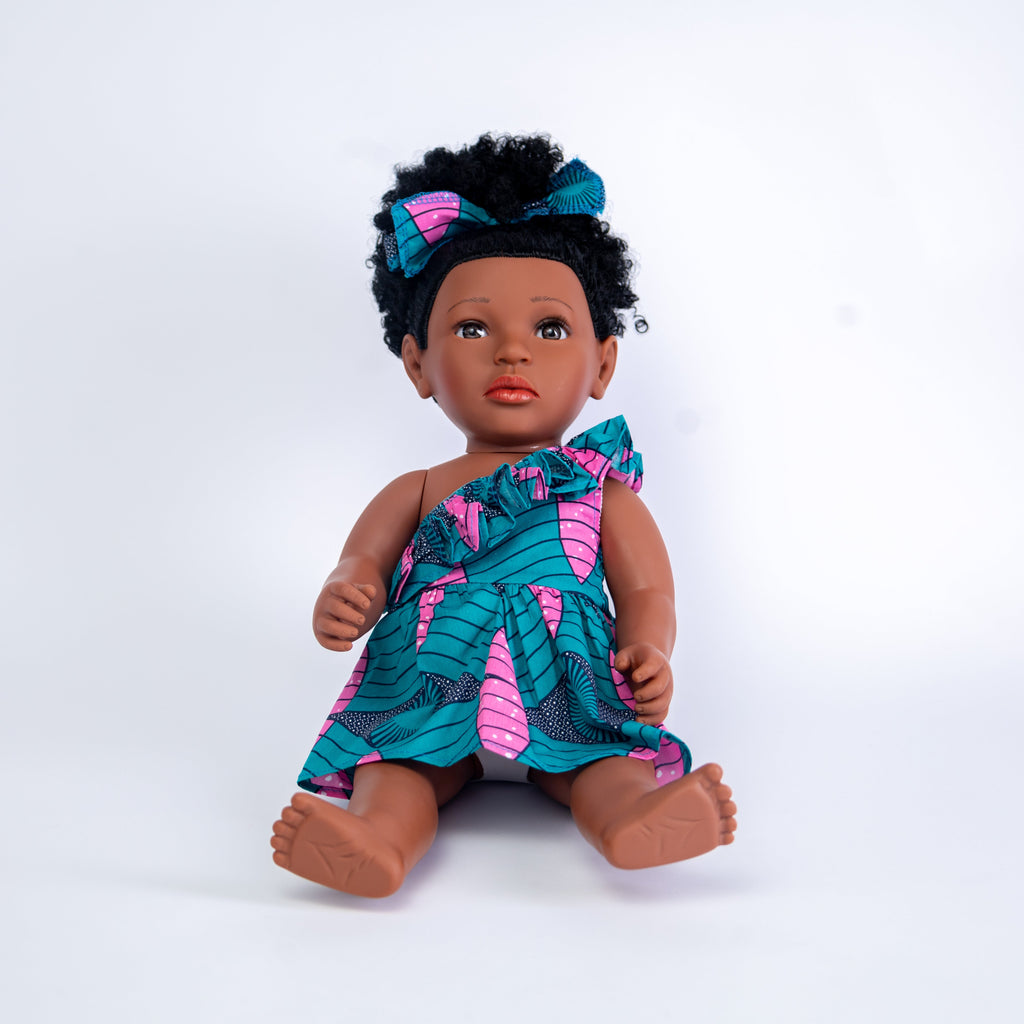 Pibi Girls 18-Inch Kenyan Fashion Doll with Ponytail Multicolor Age- 4 Years & Above
