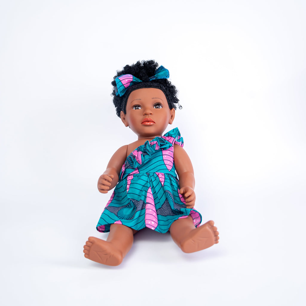 Pibi Girls 18-Inch Kenyan Fashion Doll with Ponytail Multicolor Age- 4 Years & Above