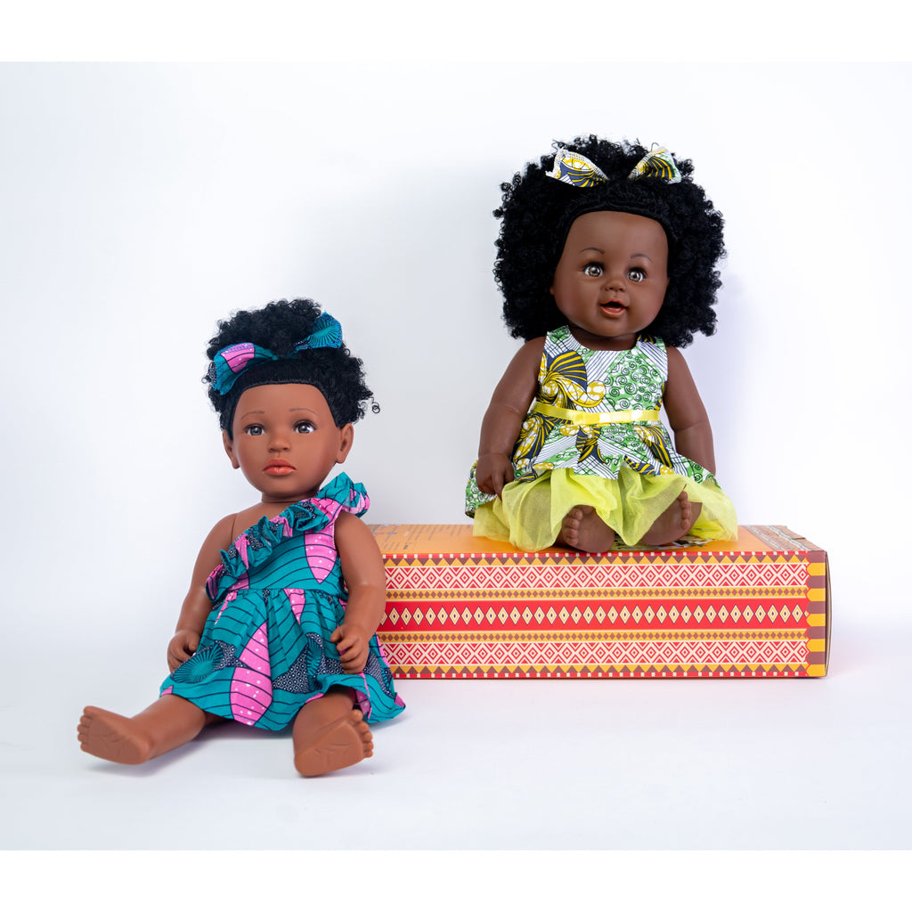Pibi Girls 19-Inch Cute Kenyan Fashion Doll with Curly Hair Multicolor Age- 4 Years & Above
