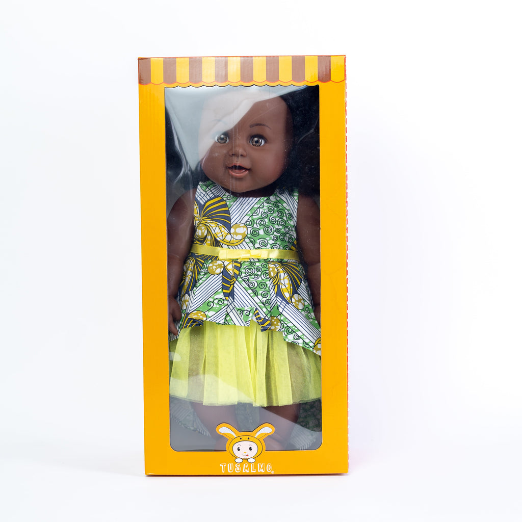 Pibi Girls 19-Inch Cute Kenyan Fashion Doll with Curly Hair Multicolor Age- 4 Years & Above