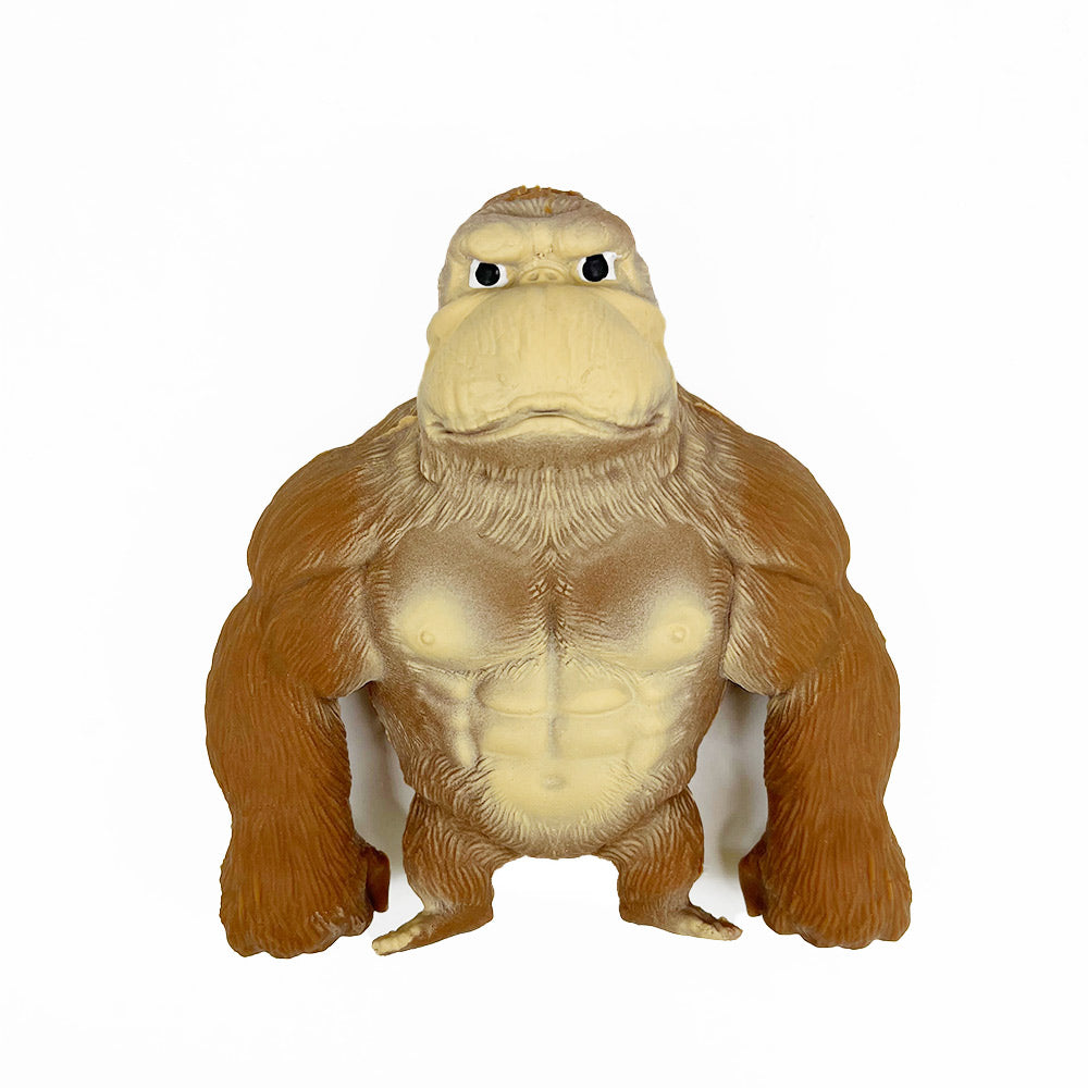 Pibi Gorilla Trending Soft Stretchable Elastic Fidget Toy 14X15Cm Brown Age- 3 Years & Above