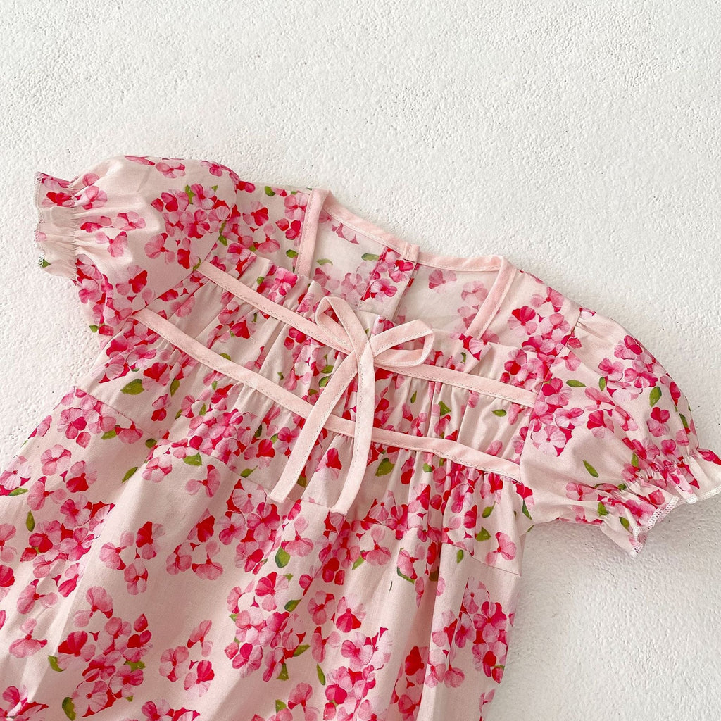 Pibi Infant Girls Floral Bodysuit Dress Baby Pink 92590