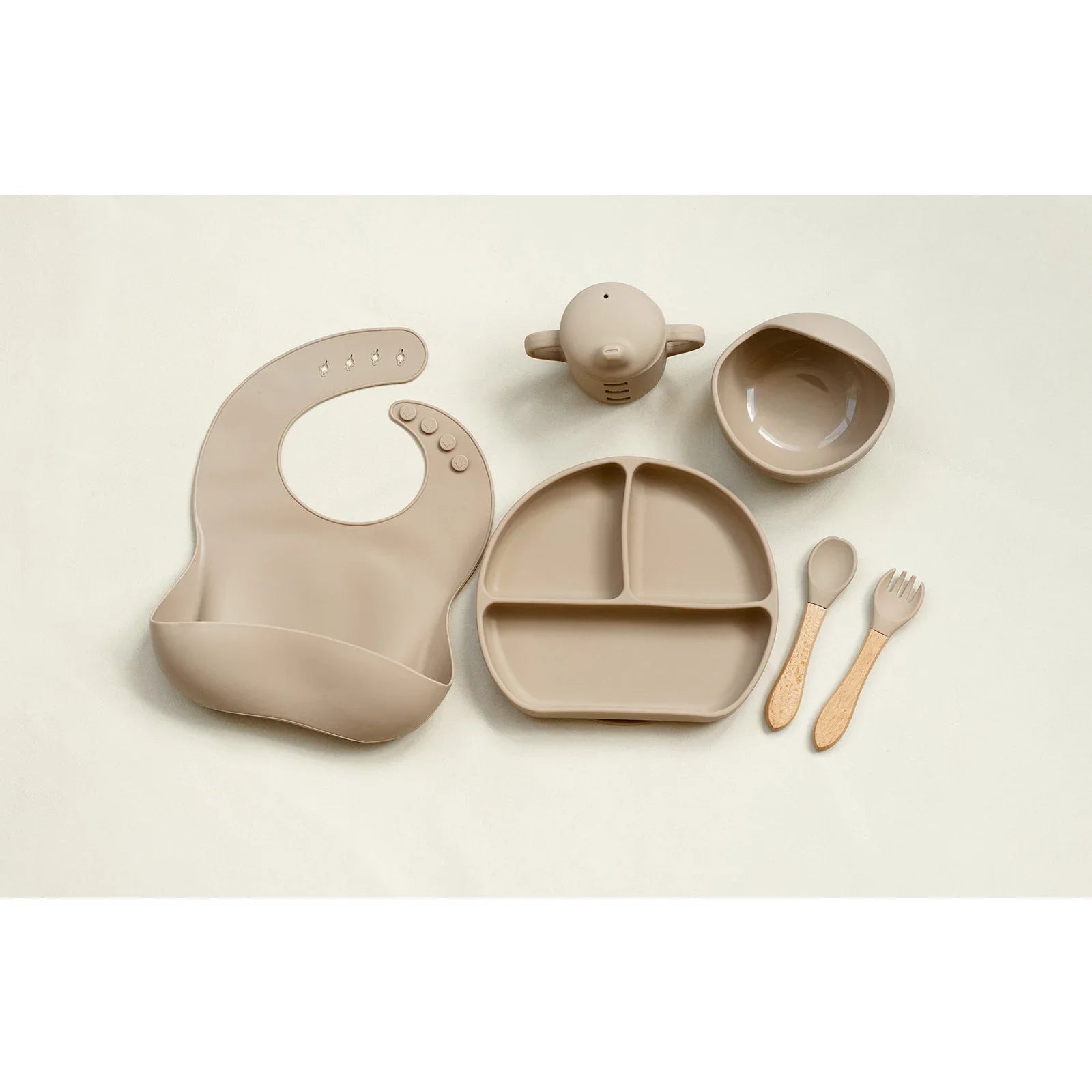 Pibi Kids Complete Feeding Set of 6 Beige Sand Age- 6 Months & Above ...