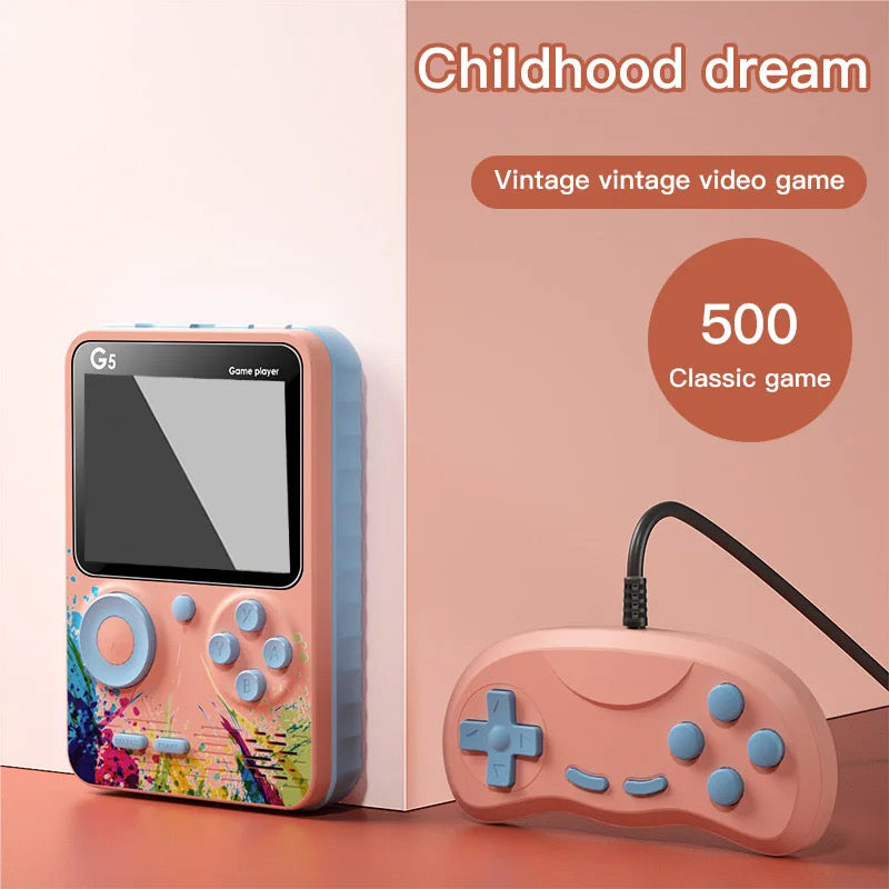 Pibi Kids G5 Handheld 3-Inch Gaming Console Box with Inbuilt 500 Games Single Assorted Age- 4 Years & Above