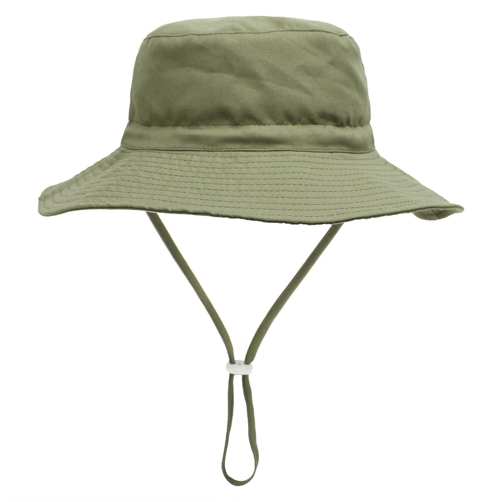 Pibi Kids UV Sun Protection Bucket Hat Olive Green Age- 12 Months & Above