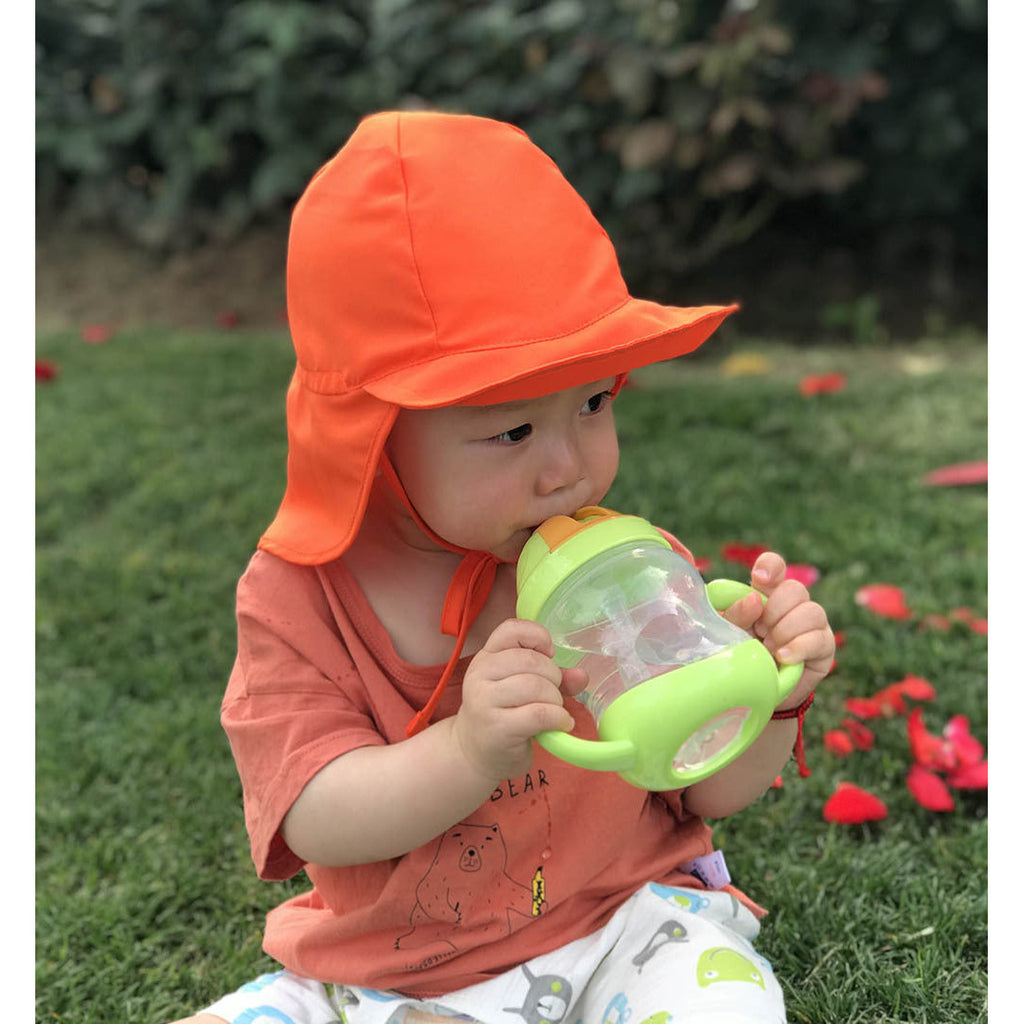 Pibi Kids UV Sun Protection Hat Orange Age- 12 Months & Above