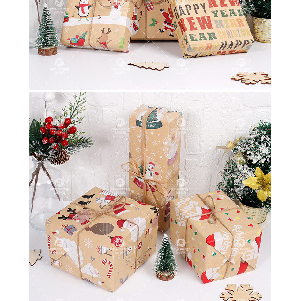Pibi Merry Christmas Gift Wrapping  Paper 50 x 76 cm Multicolor