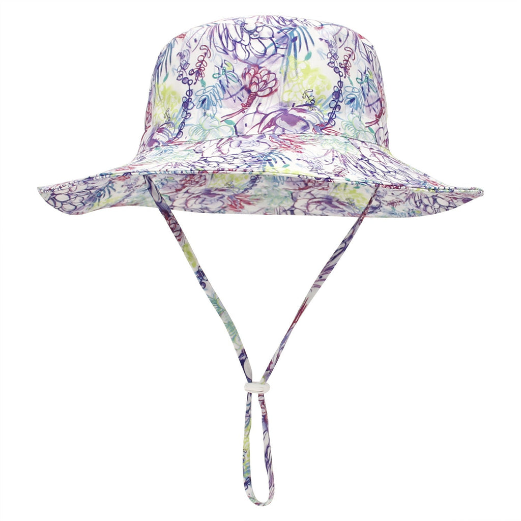 Pibi Pastel Floral Printed Kids UV Sun Protection Bucket Multicolor Age- 12 Months & Above