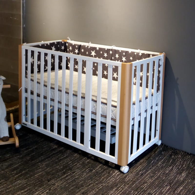 Pibi Premium Chevron and Star Themed Cot Bumper White Black 200 X