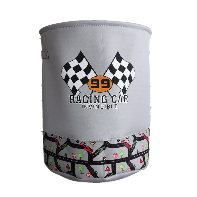 Pibi Racing Track Flags Printed Laundry Bag Grey Age- Newborn & Above