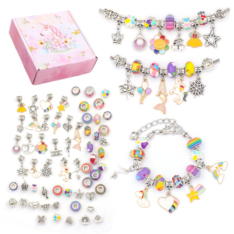 Pibi Rainbow 64 Pieces Bracelet Kit with Charms Multicolor Age- 7 Years & Above