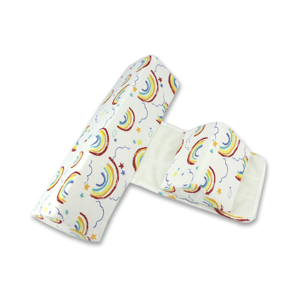 Pibi Rainbow Printed Baby Safe Sleeper Box with Side Sleep Pillow Age- Newborn to 6 Months