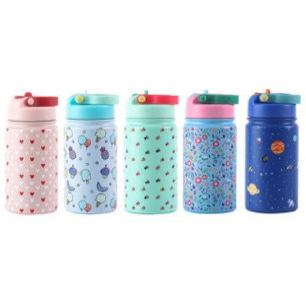 Pibi Stainless Steel Kids Water Bottle Assorted 12oz/ 350 Ml Age- 3 Years & Above
