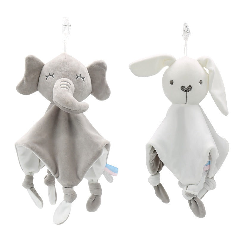 Pibi Ultra Soft Baby Plush Toy Teether Blanket Assorted Elephant/Bunny (31 x 17 cm) (Single) Age- Newborn to 3 Years