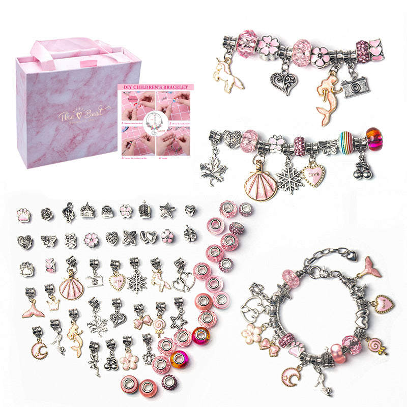 Pibi Unicorn 64 Pieces Bracelet Kit with Charms Pink Age- 7 Years & Above 