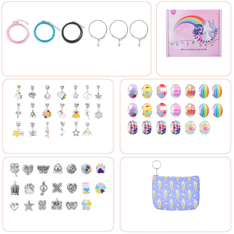 Pibi Unicorn 68 Pieces Bracelet Kit with Charms Multicolor Age- 7 Years & Above 