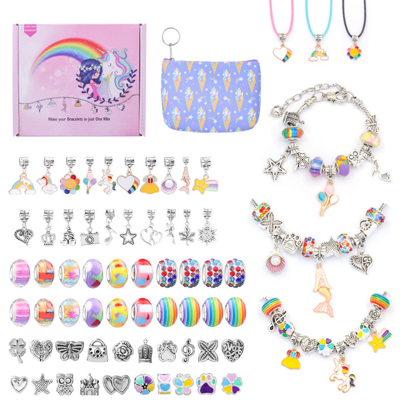 Pibi Unicorn 68 Pieces Bracelet Kit with Charms Multicolor Age- 7 Years & Above 