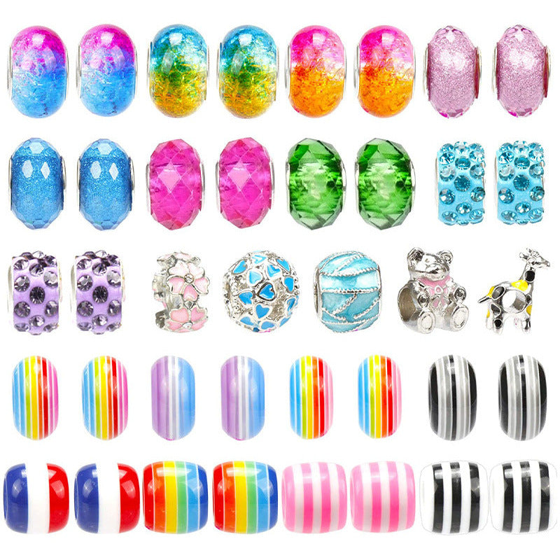 Pibi Unicorn & Mermaid 64 Pieces Bracelet Kit with Charms Purple Age- 7 Years & Above 