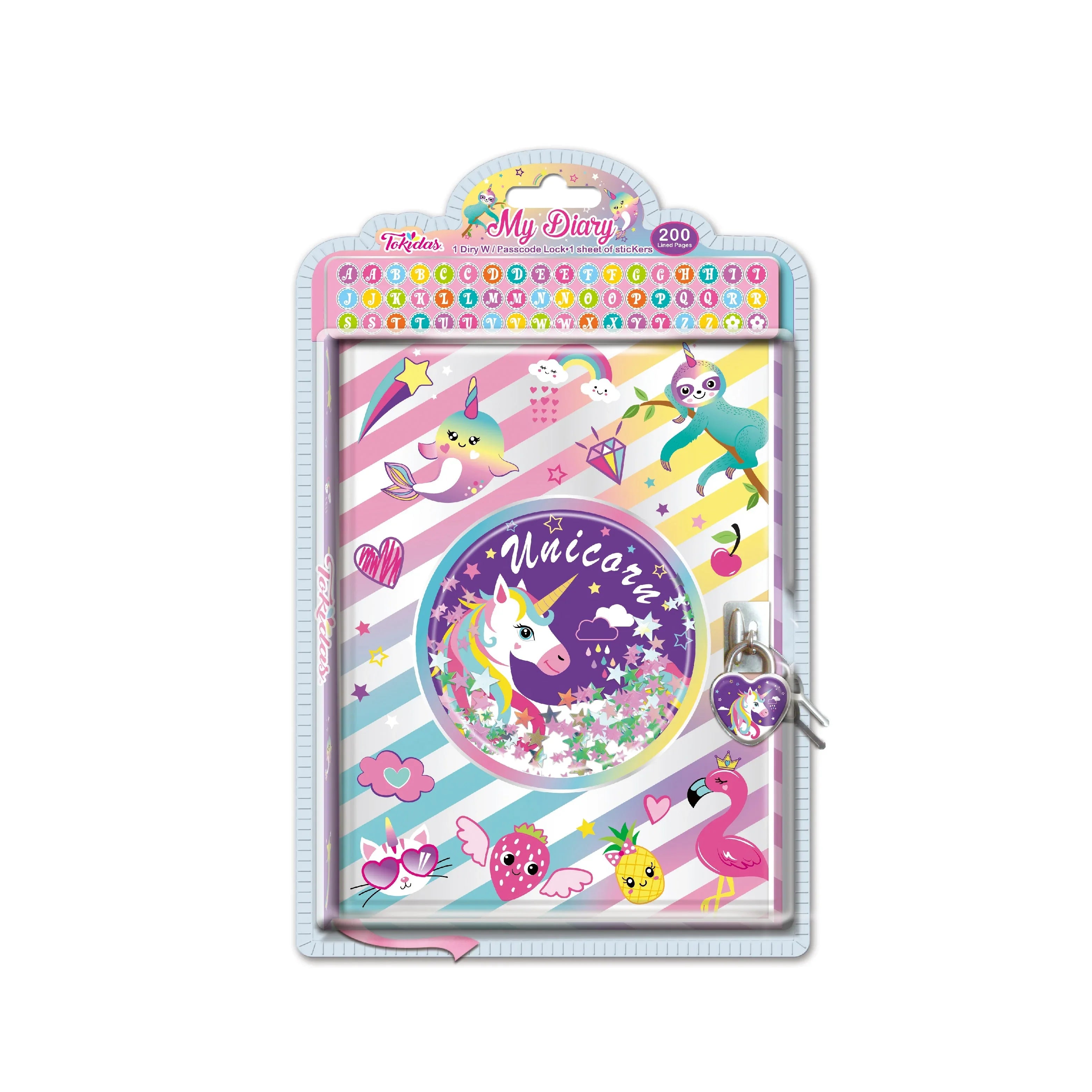 Pibi Unicorn My Diary with Lock & Key Multicolor Age- 4 Years & Abovee
