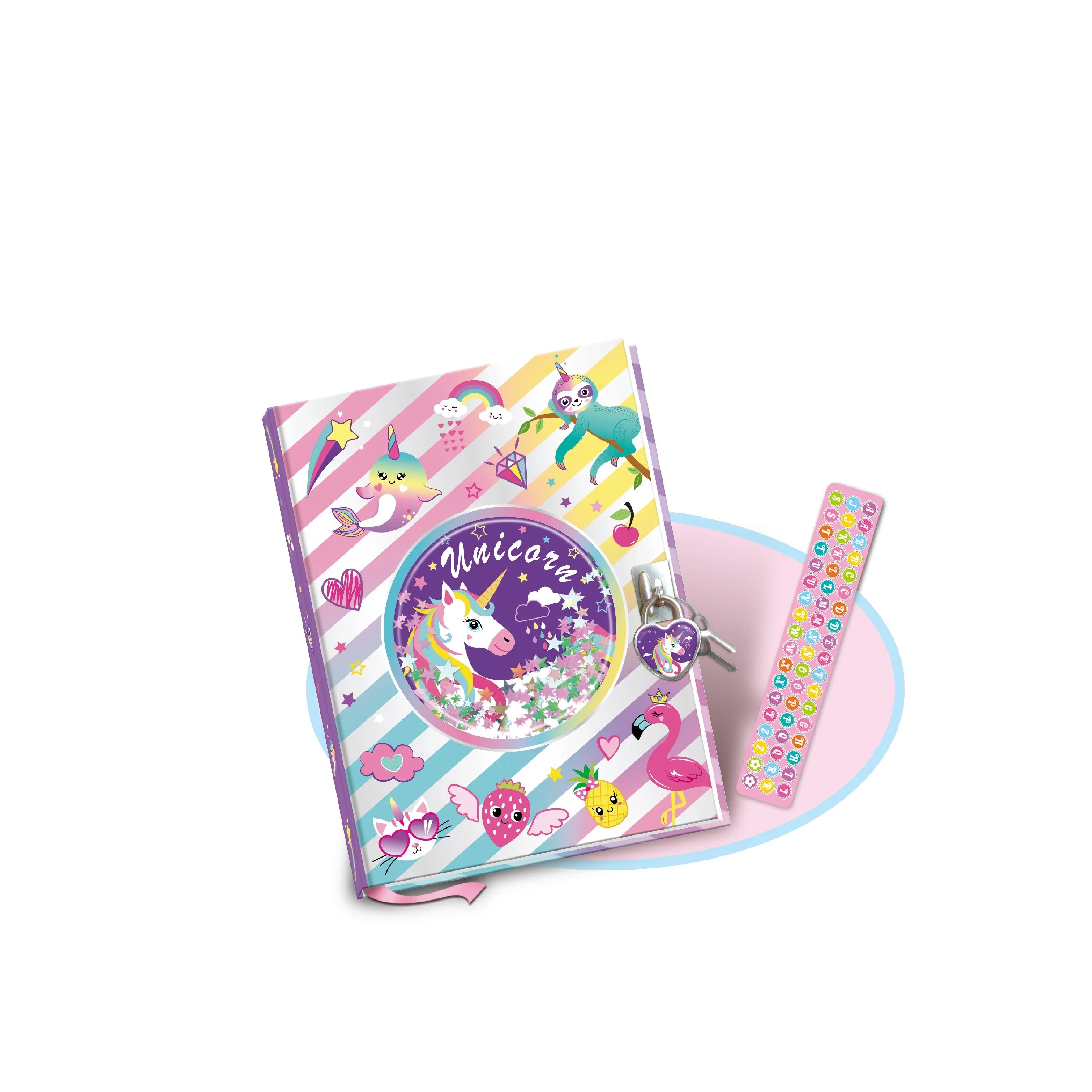 Pibi Unicorn My Diary with Lock & Key Multicolor Age- 4 Years & Abovee