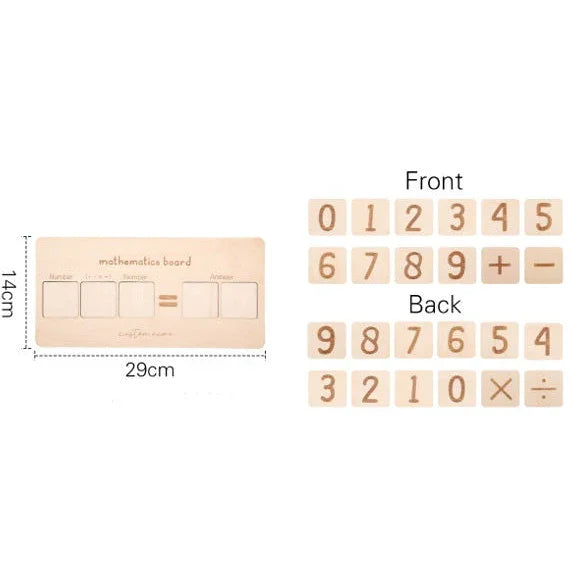 Pibi Wooden Arithematic Learning Board Natural Age- 3 Years & Above